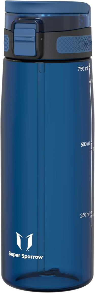 Super Sparrow Botella Deportiva - TouchSip Botella Agua - 500ml/750ml/1L - Tritan Botellas con Pajita, Sin BPA